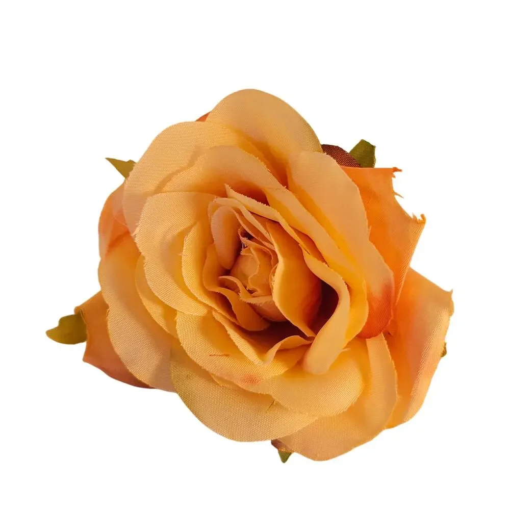 60 Peach Silk Rose Heads 3
